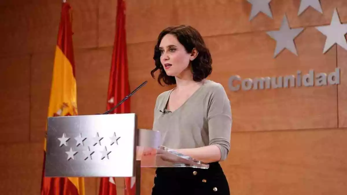 La presidenta de la Comunitat de Madrid, Isabel Díaz Ayuso.