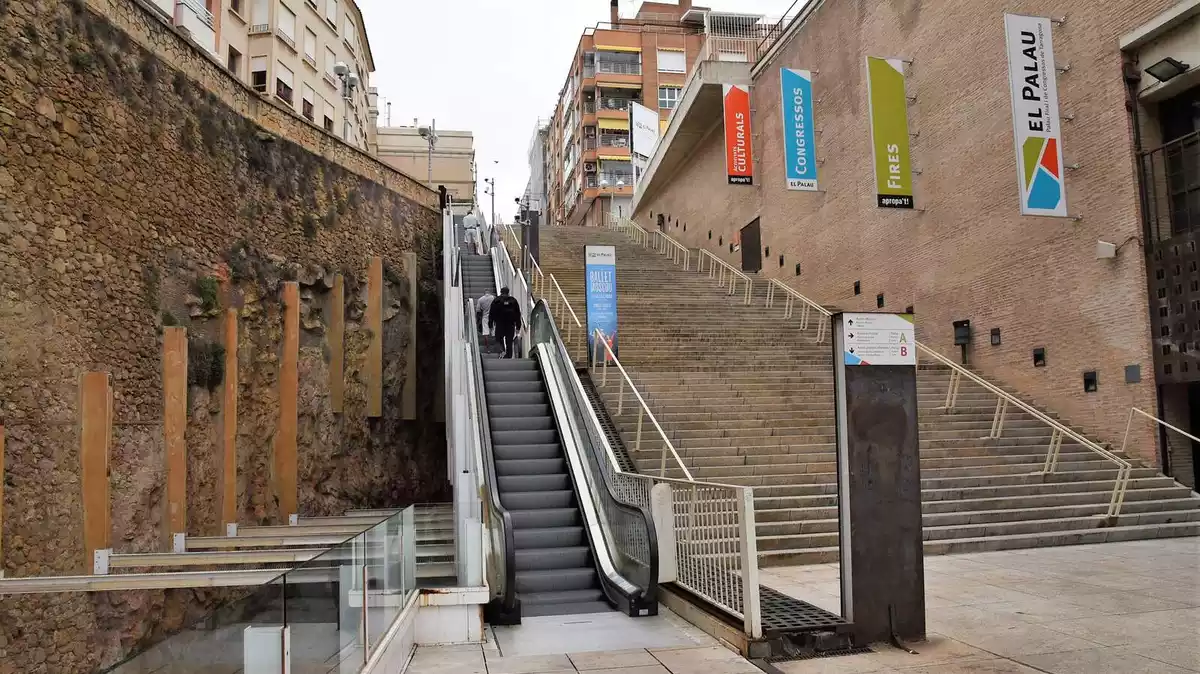 Pla general de les escales mecàniques del Palau de Congressos de Tarragona