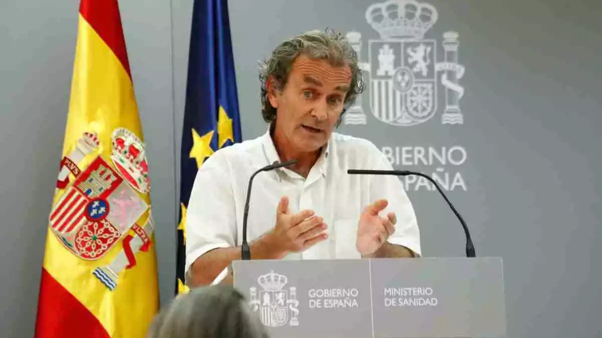 Fernando Simón en roda de premsa el dijous 20 d'agost del 2020