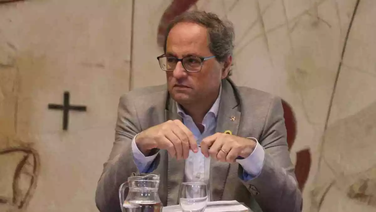 Quim Torra, president de la Generalitat, en una reunió del Consell Executiu.
