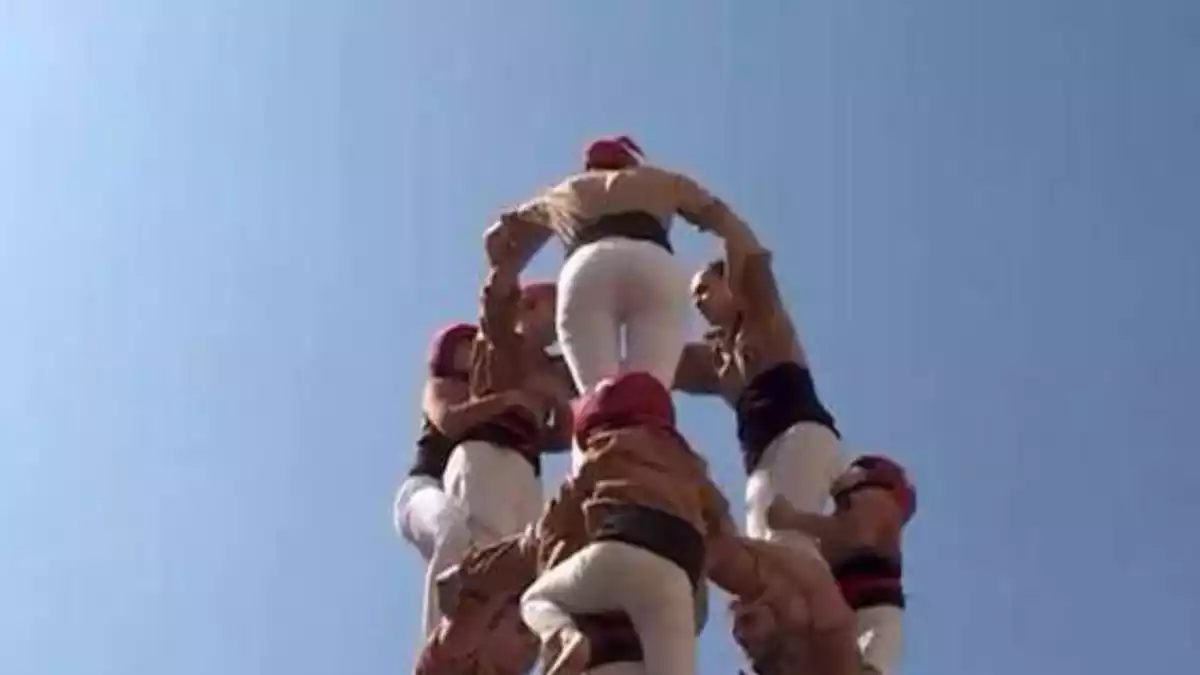 Els Xiquets de Reus, en una captura del vídeo fet per promocionar la cultura valenciana