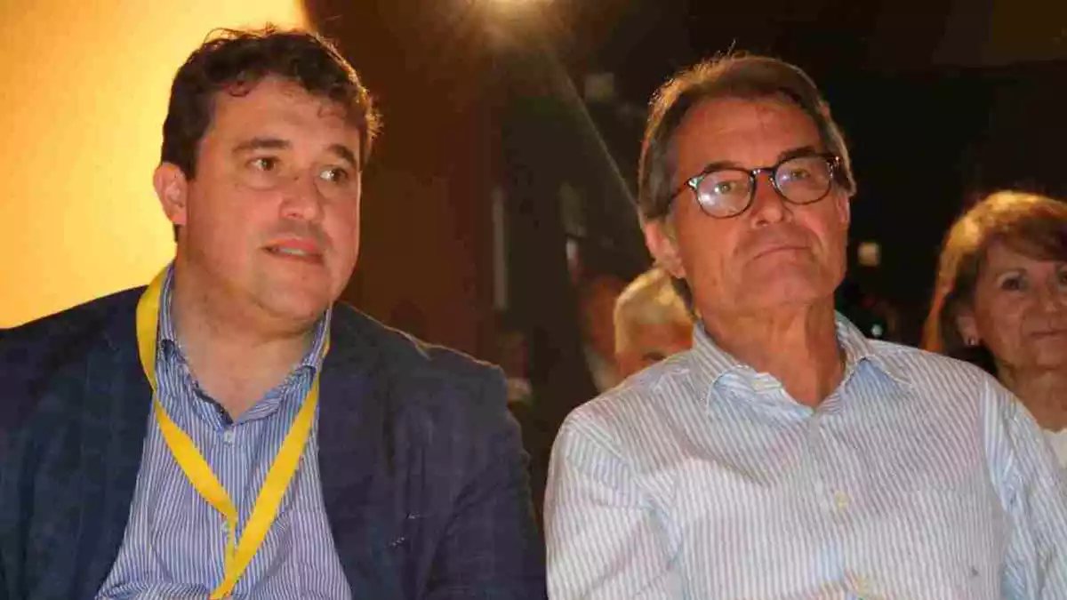 El president del PDECat, David Bonvehí, i el president Artur Mas, en una imatge d'arxiu