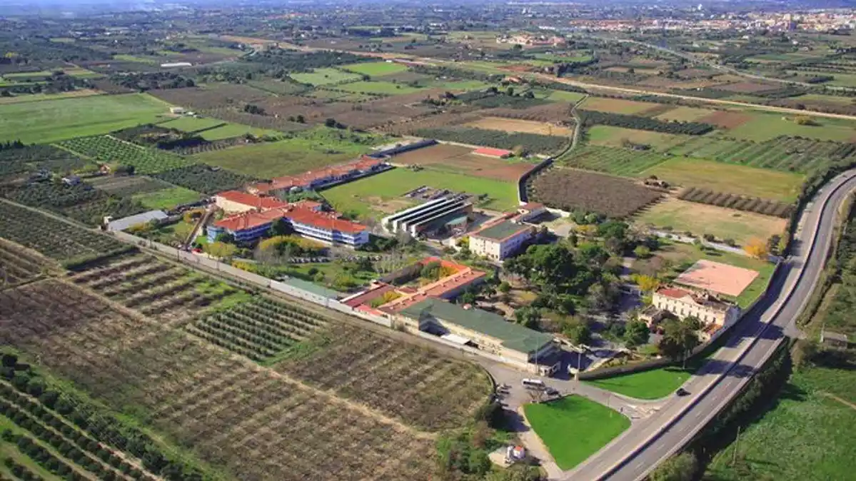 Imatge aèria de l'institut Villablanca a Reus.