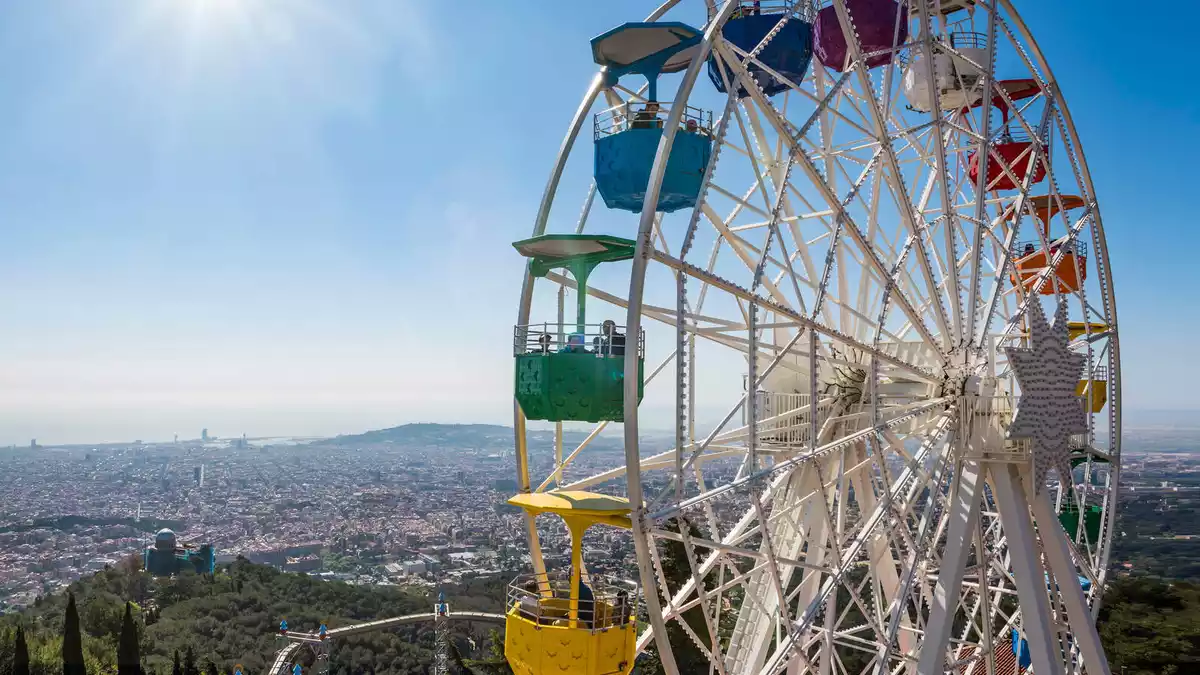 Imatge de la sínia del Tibidabo, a Barcelona