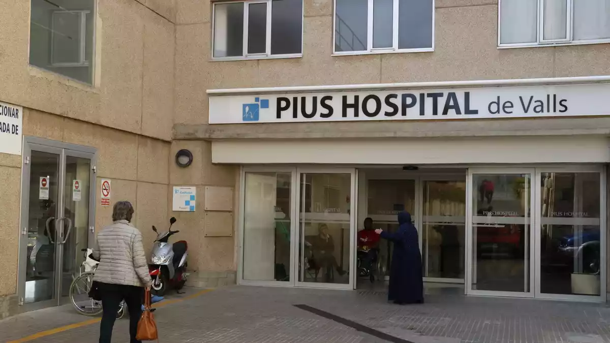 Pla general de l'entrada principal al Pius Hospital de Valls