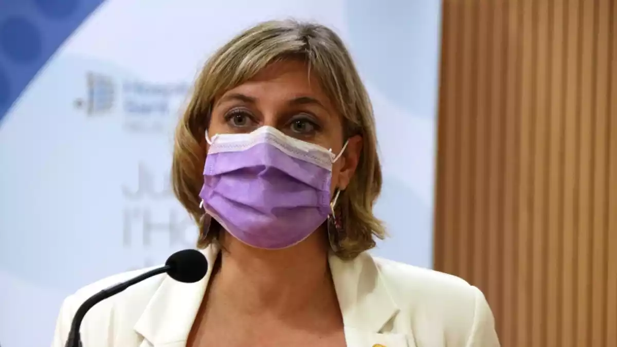 La consellera de Salut, Alba Vergés, en una roda de premsa