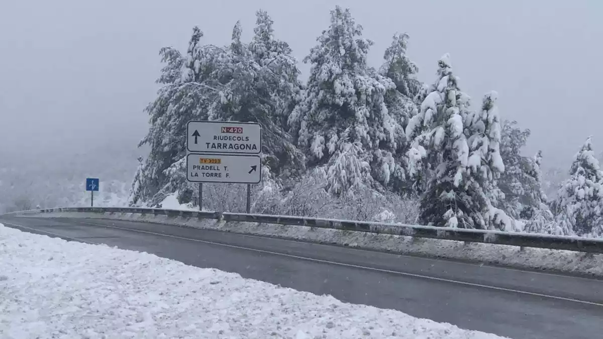 Imatge d'una carretera nevada