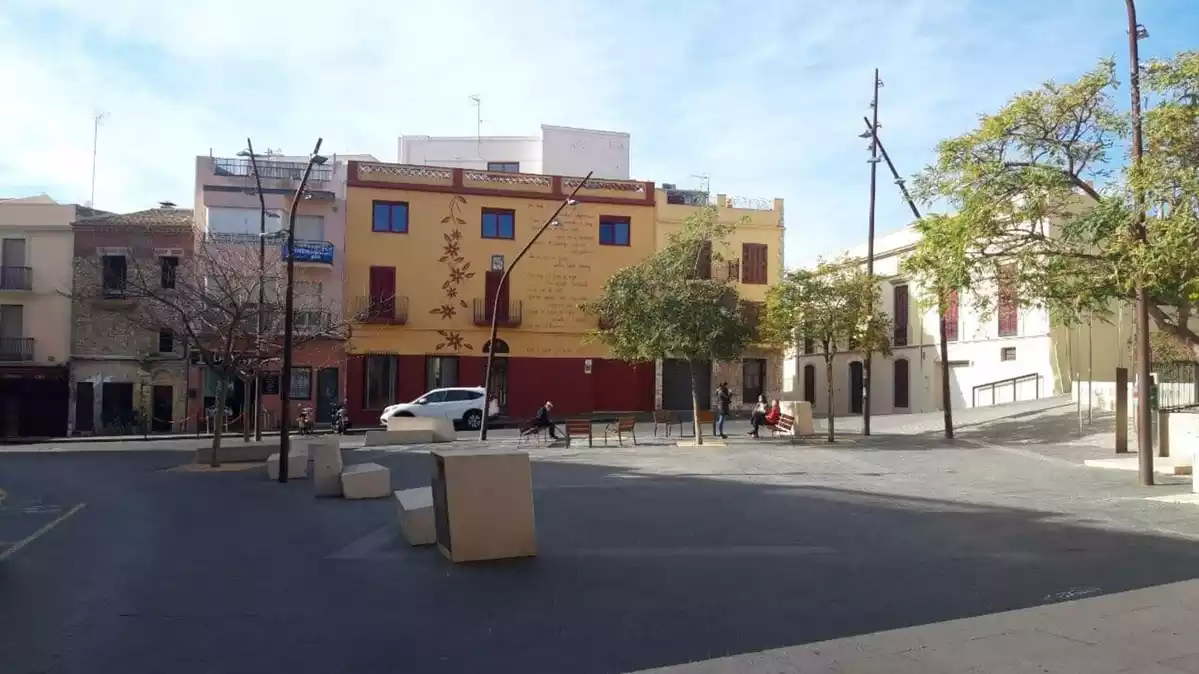 La plaça de Catalunya de Calafell.