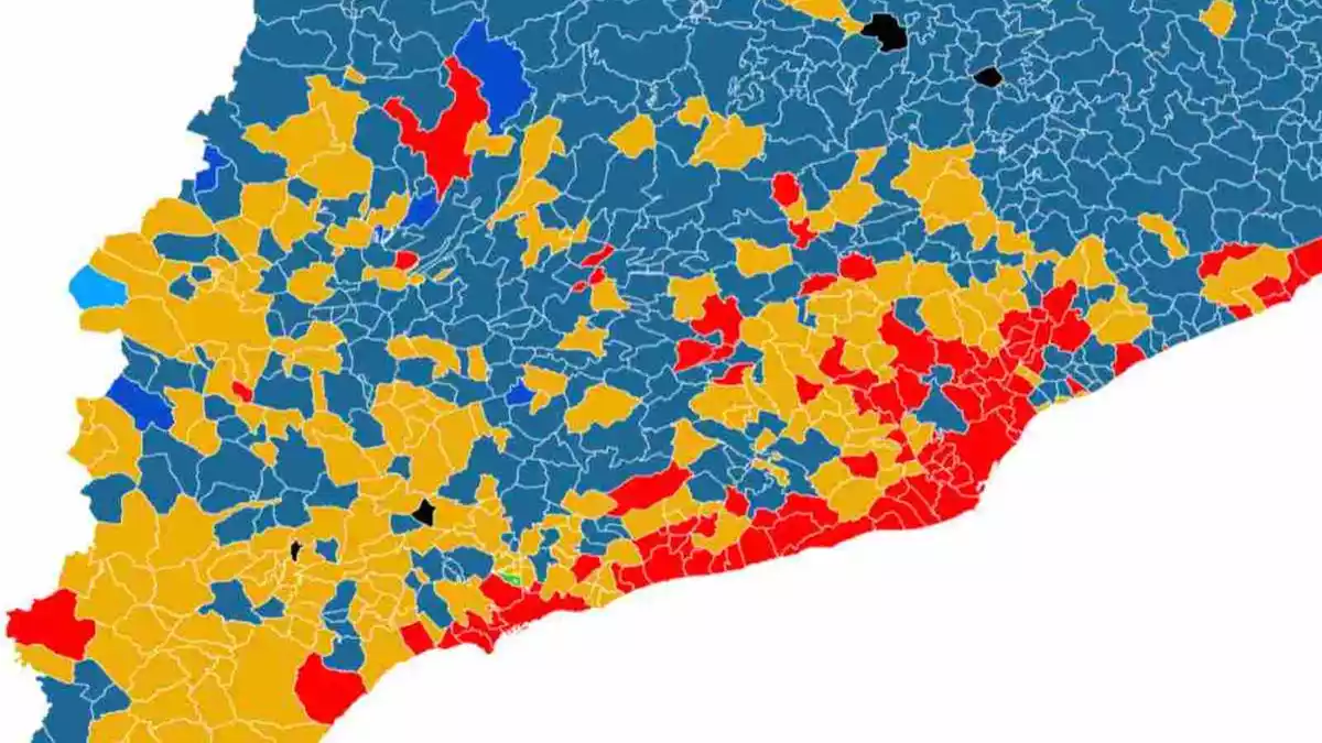 Mapa vencedor eleccions 14-F.