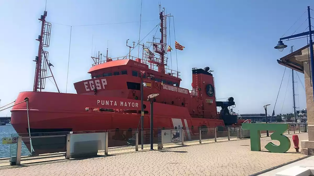 Imatge d'arxiu del buc Punta Mayor, de Salvament Marítim, atracat al Port de Tarragona