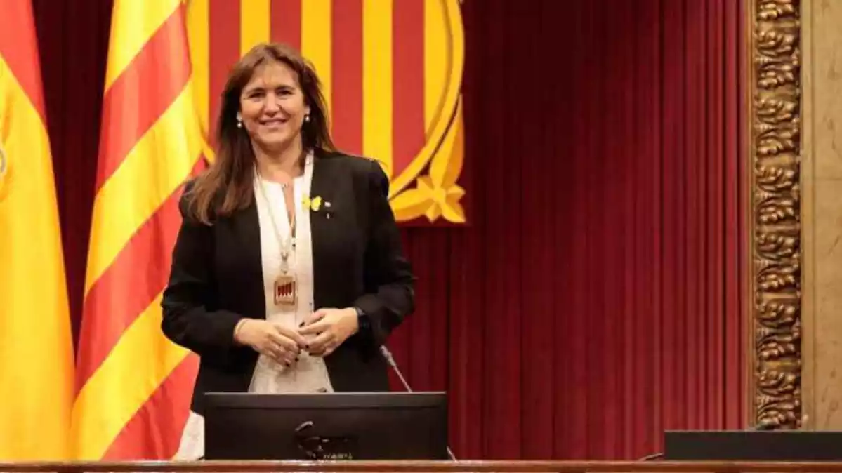 La nova presidenta del Parlament de Catalunya, Laura Borràs, en una imatge a l'hemicicle