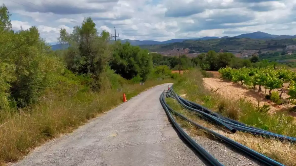 Imatge de la canonada al camí Fondo de Vila-rodona