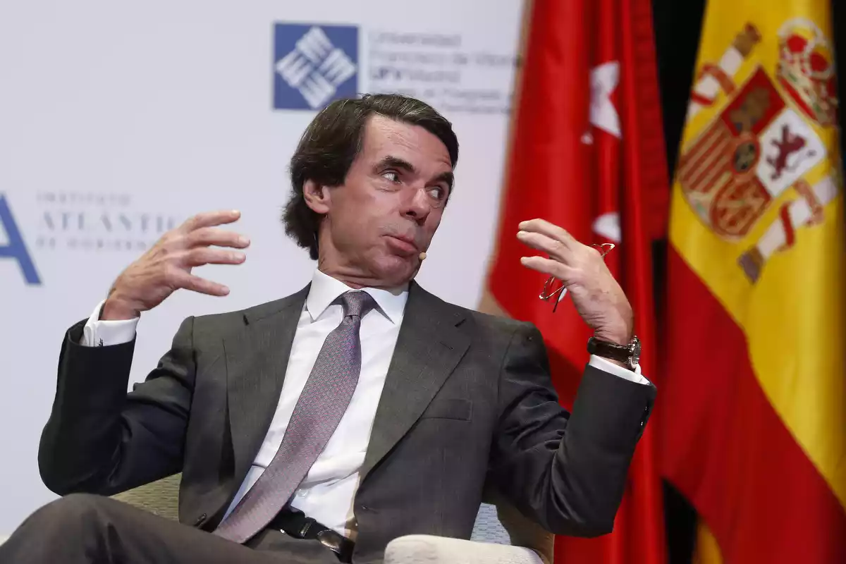 José María Aznar durante un evento de la Comunidad de Madrid. 28 de enero de 2020
