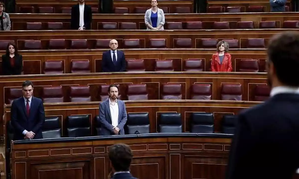 Imagen del Congreso de los Diputados durante el debate sobre la prórroga del estado de alarma