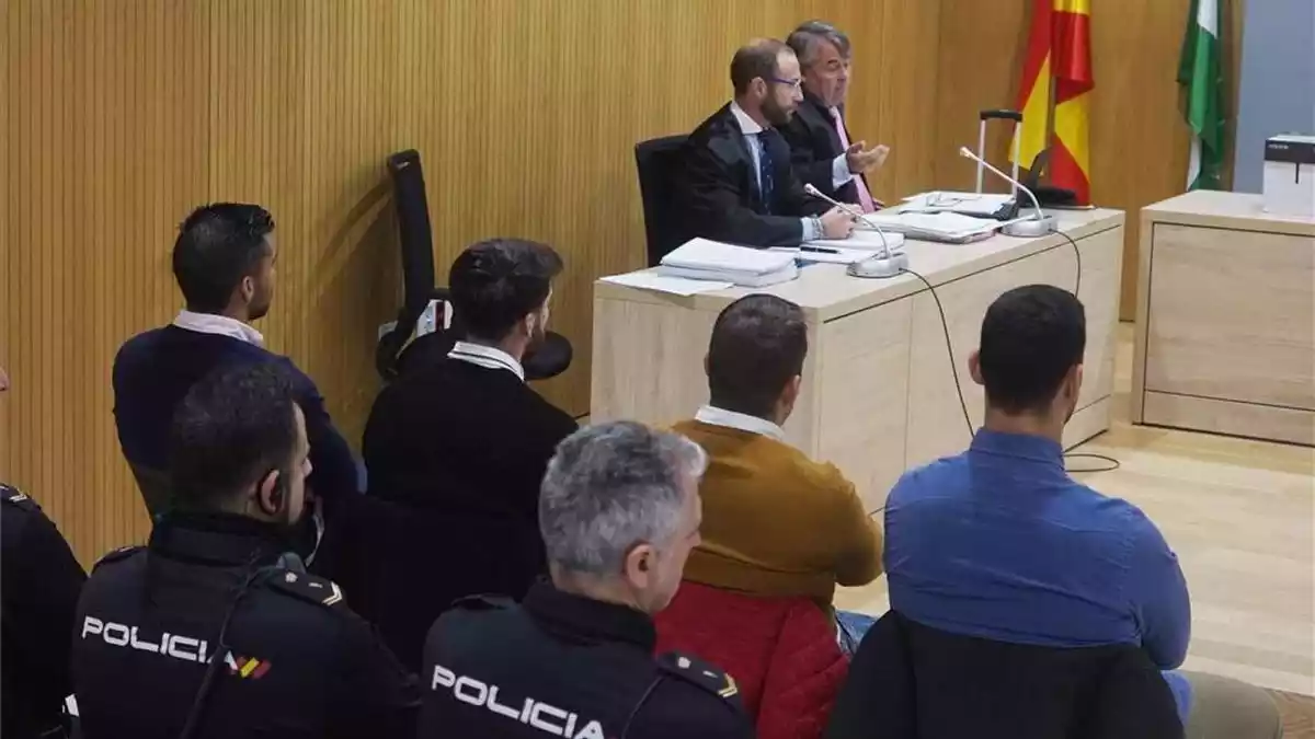 Antonio Manuel Guerrero, Jesús Escudero, José Ángel Prenda y Alfonso Jesús Cabezuelo, en el juicio celebrado por en el Juzgado de lo Penal 1 de Córdoba en noviembre de 2019