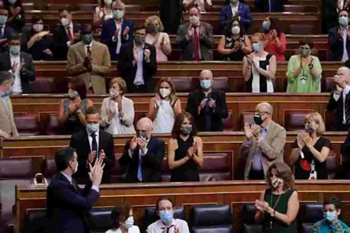 Imagen de la bancada socialista en el Congreso de los Diputados 29/07/2020