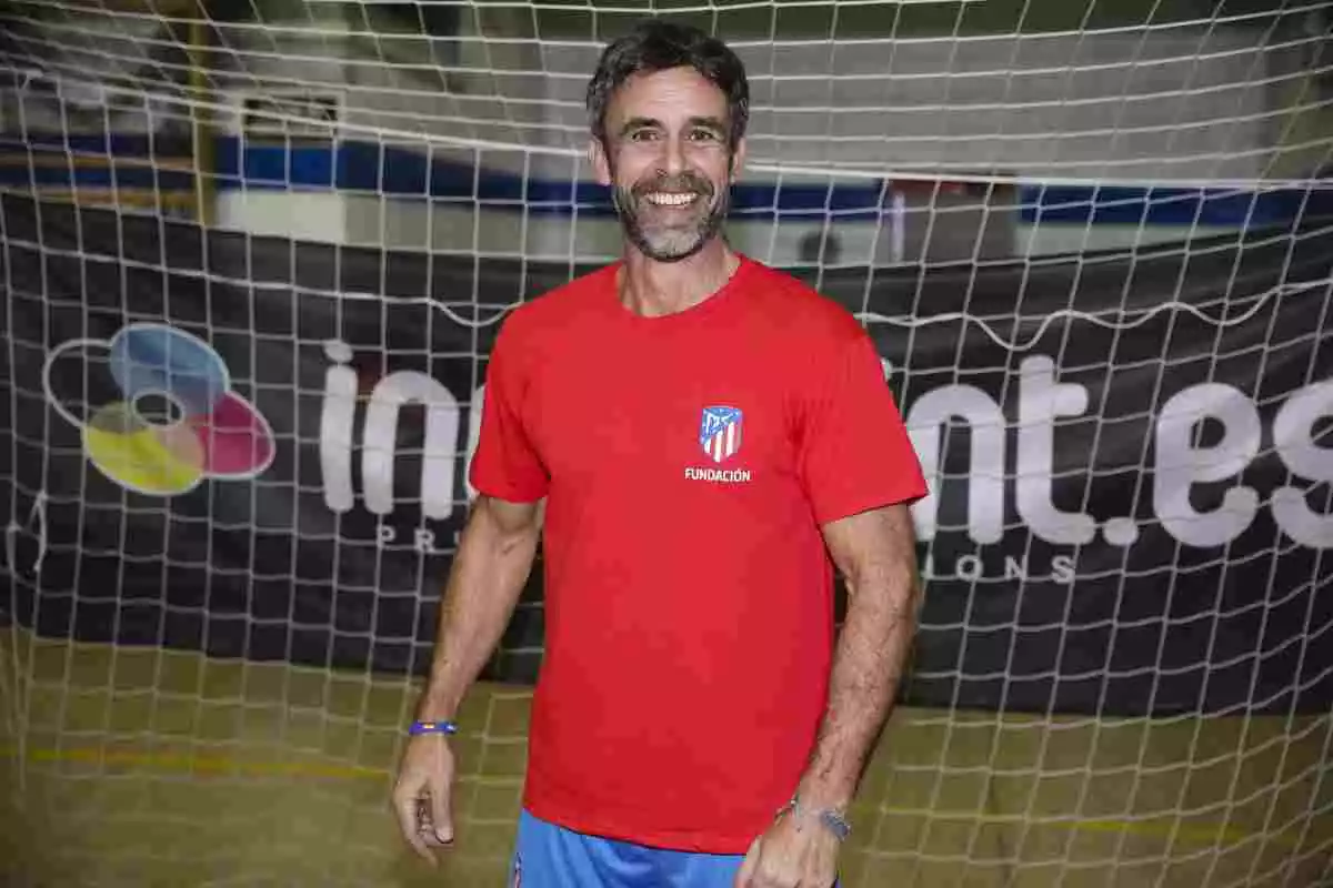Alonso Caparrós en un partido de fútbol solidario