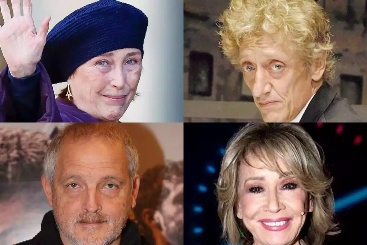 Montaje de 4 famosos españoles fallecidos