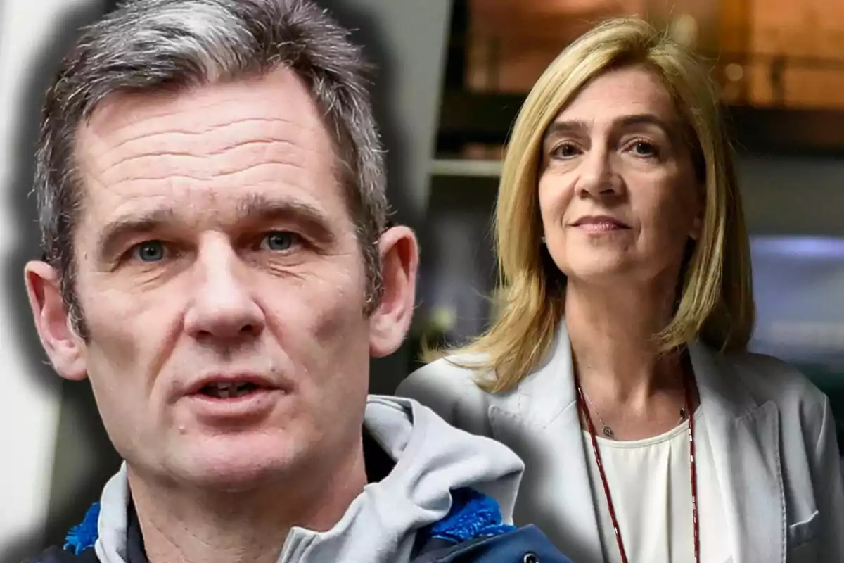 Iñaki Urdangarin i la infanta Cristina posen mirant a la càmera, tots dos amb expressions serioses.