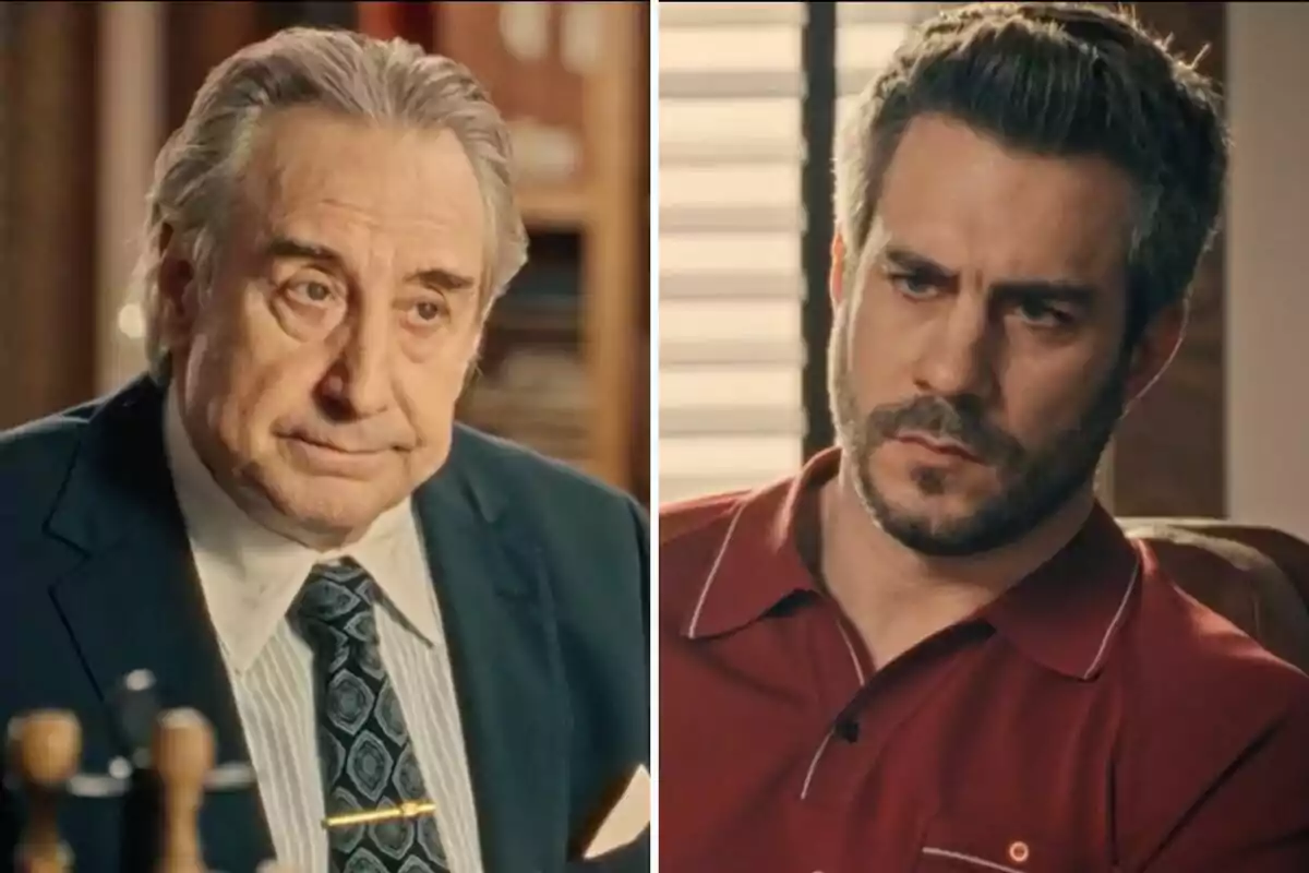 Don Pedro i l’Andrés miren amb expressió seriosa, un d’ells porta vestit i corbata i l’altre porta una camisa polo vermella. Don Pedro i l’Andrés miren amb expressió seriosa, un d’ells porta vestit i corbata i l’altre porta una camisa polo vermella.