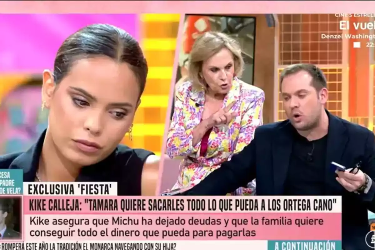 Gloria Camila y Saúl Ortiz tienen una discusión en directo en el plató de Fiesta Gloria Camila y Saúl Ortiz tienen una discusión en directo en el plató de Fiesta