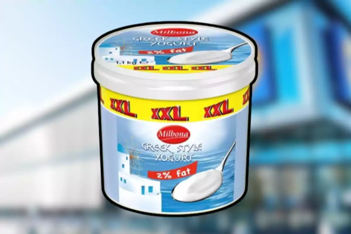 Envàs gran de iogurt estil grec Milbona amb un 2% de greix i etiqueta XXL Envàs gran de iogurt estil grec Milbona amb un 2% de greix i etiqueta XXL