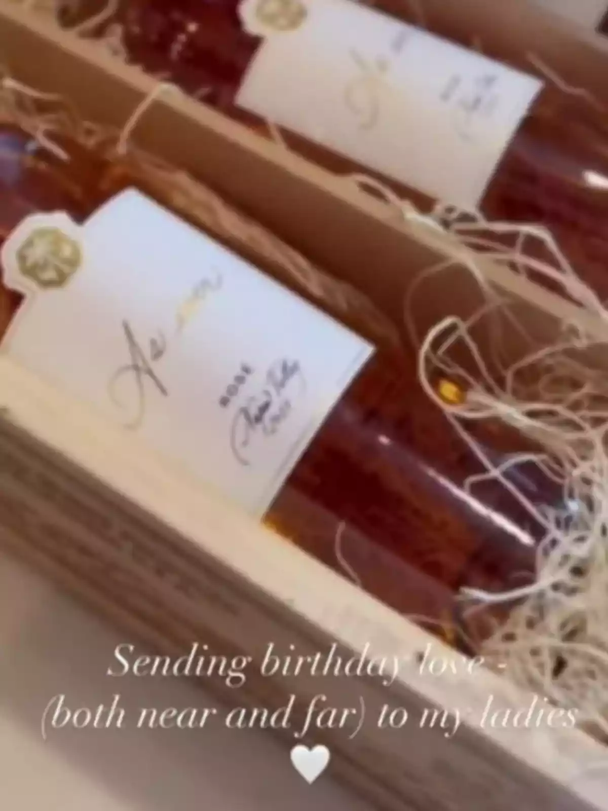 Meghan Markle posts some bottles of rosé wine in a wooden box with decorative shavings and a message that says sending birthday love to my friends. Meghan Markle posts some bottles of rosé wine in a wooden box with decorative shavings and a message that says sending birthday love to my friends.
