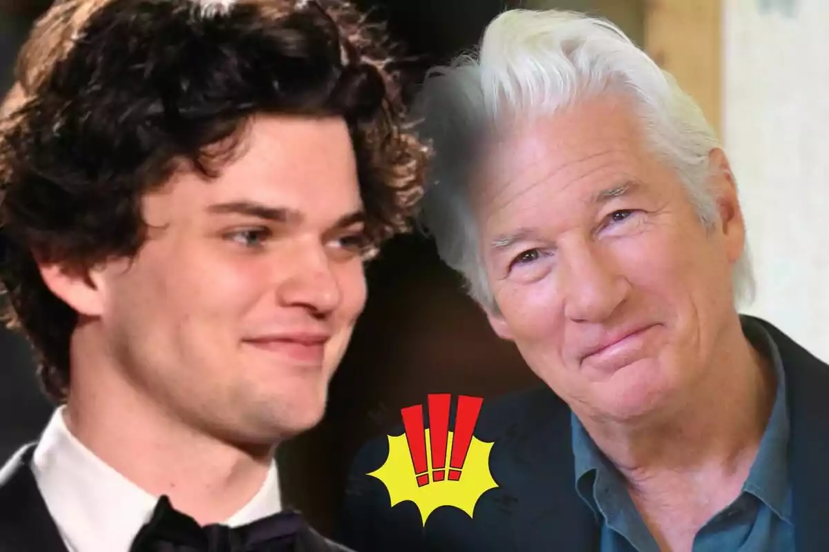 Homer i Richard Gere apareixen junts amb un gràfic d’exclamacions al centre