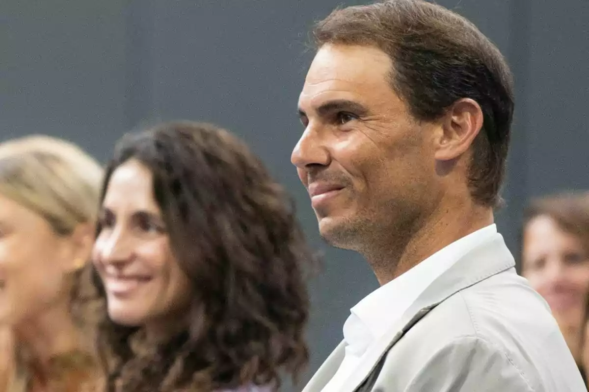 Xisca Perelló y Rafael Nadal durante la graduación de la Rafa Nadal Academy by Movistar, a 12 de junio de 2024, en Manacor. Xisca Perelló y Rafael Nadal durante la graduación de la Rafa Nadal Academy by Movistar, a 12 de junio de 2024, en Manacor.