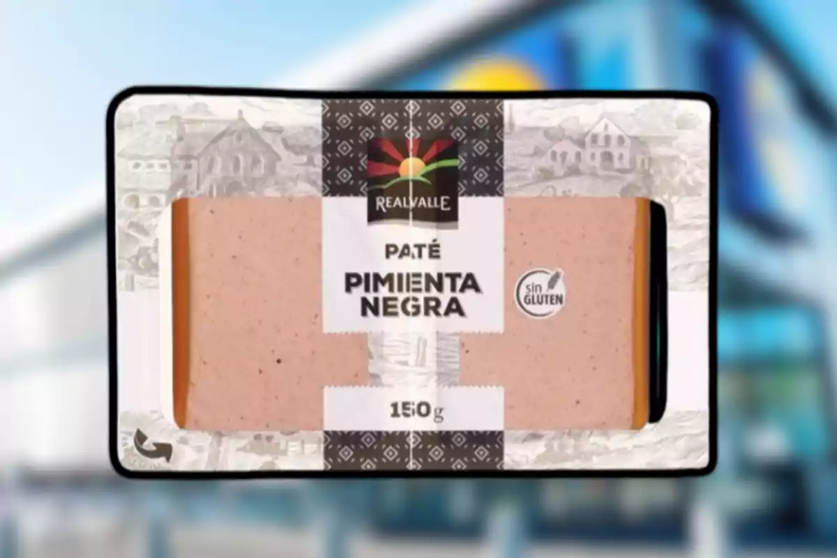 Envàs de paté de pebre negre marca Realvalle sense gluten de 150 grams Envàs de paté de pebre negre marca Realvalle sense gluten de 150 grams