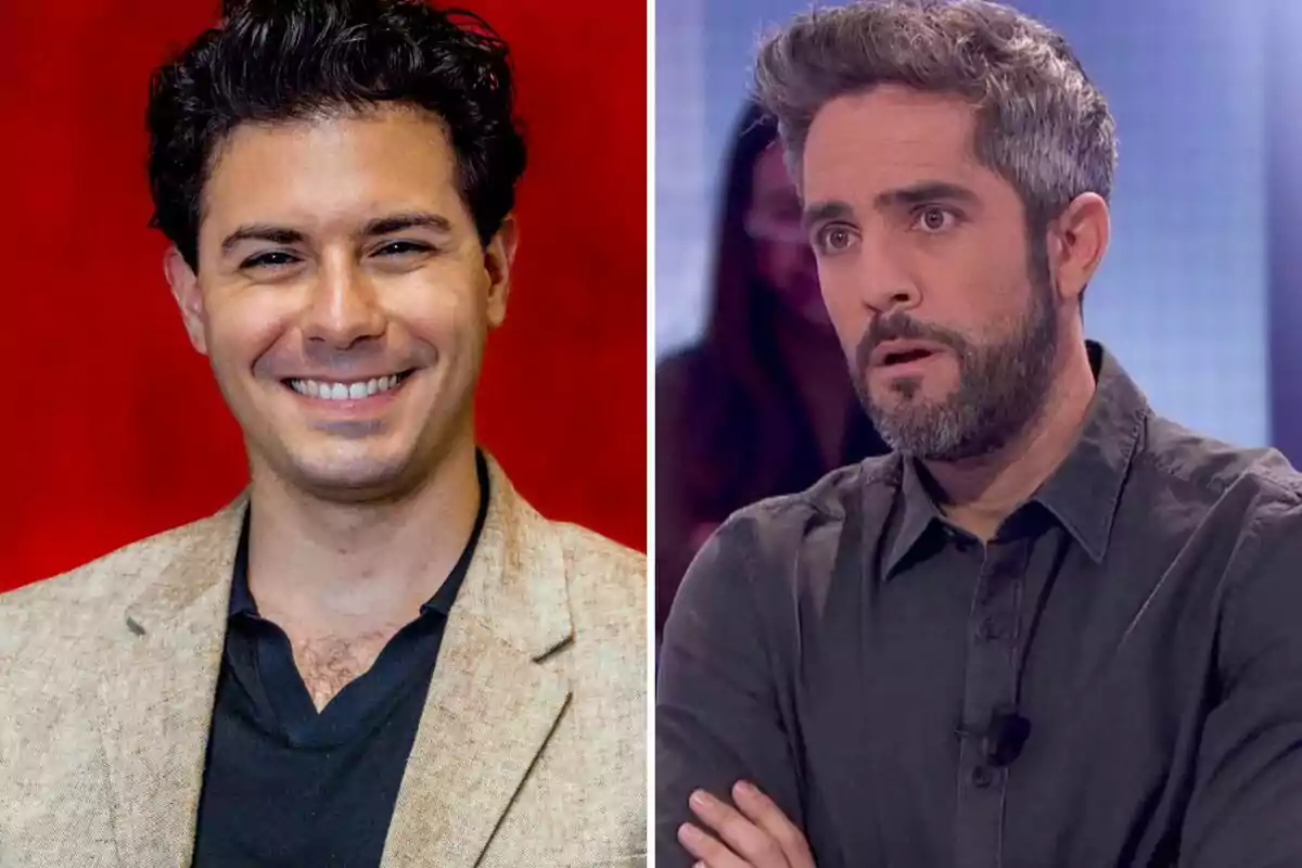 Alfred García i Roberto Leal apareixen en una imatge dividida, el de l’esquerra somriu amb fons vermell i el de la dreta té un posat seriós amb fons blau difuminat. Alfred García i Roberto Leal apareixen en una imatge dividida, el de l’esquerra somriu amb fons vermell i el de la dreta té un posat seriós amb fons blau difuminat.