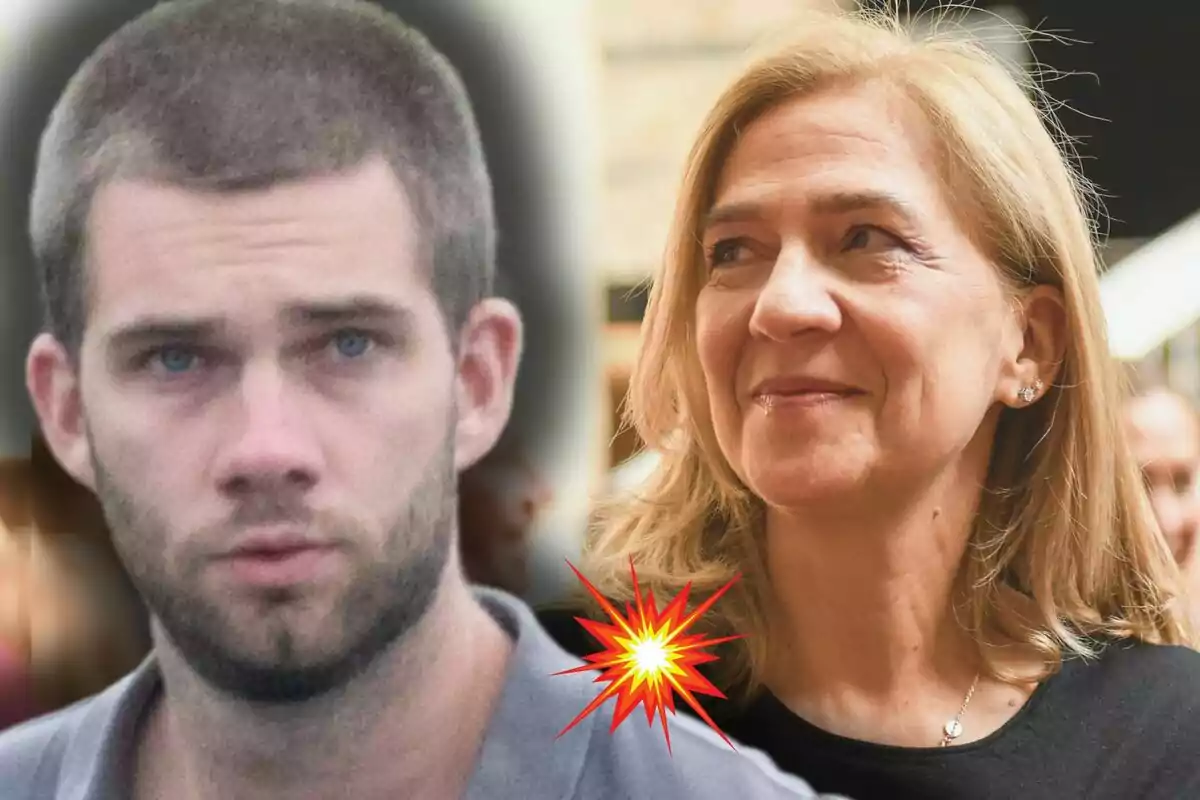 Juan Urdangarin i la infanta Cristina apareixen junts en un muntatge digital amb un efecte d’explosió entre ells.