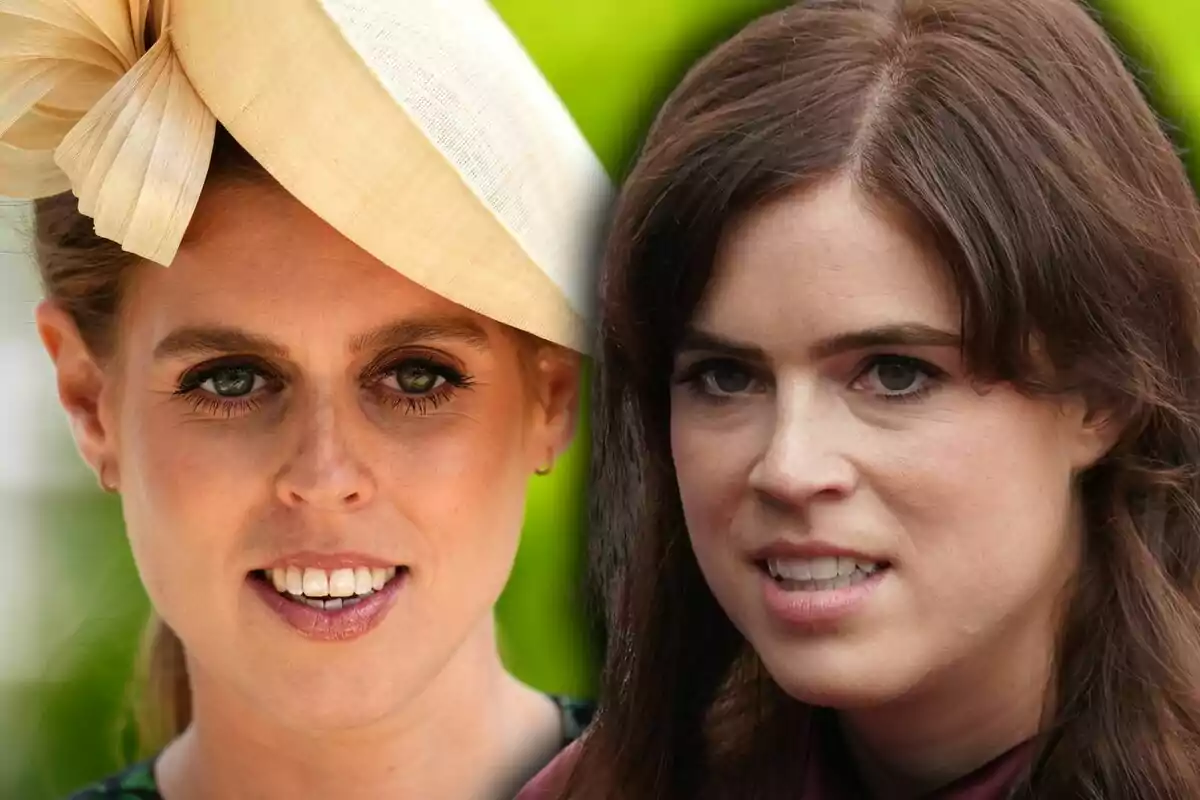 Dues dones joves de cabell castany, una porta un barret beix elegant i l’altra té els cabells solts, ambdues miren cap a la càmera amb expressions serioses.