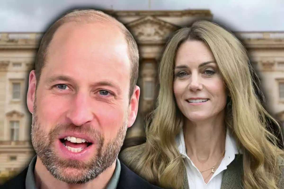 Un hombre de barba y una mujer de cabello largo y rubio posan frente a un edificio antiguo. Un hombre de barba y una mujer de cabello largo y rubio posan frente a un edificio antiguo.