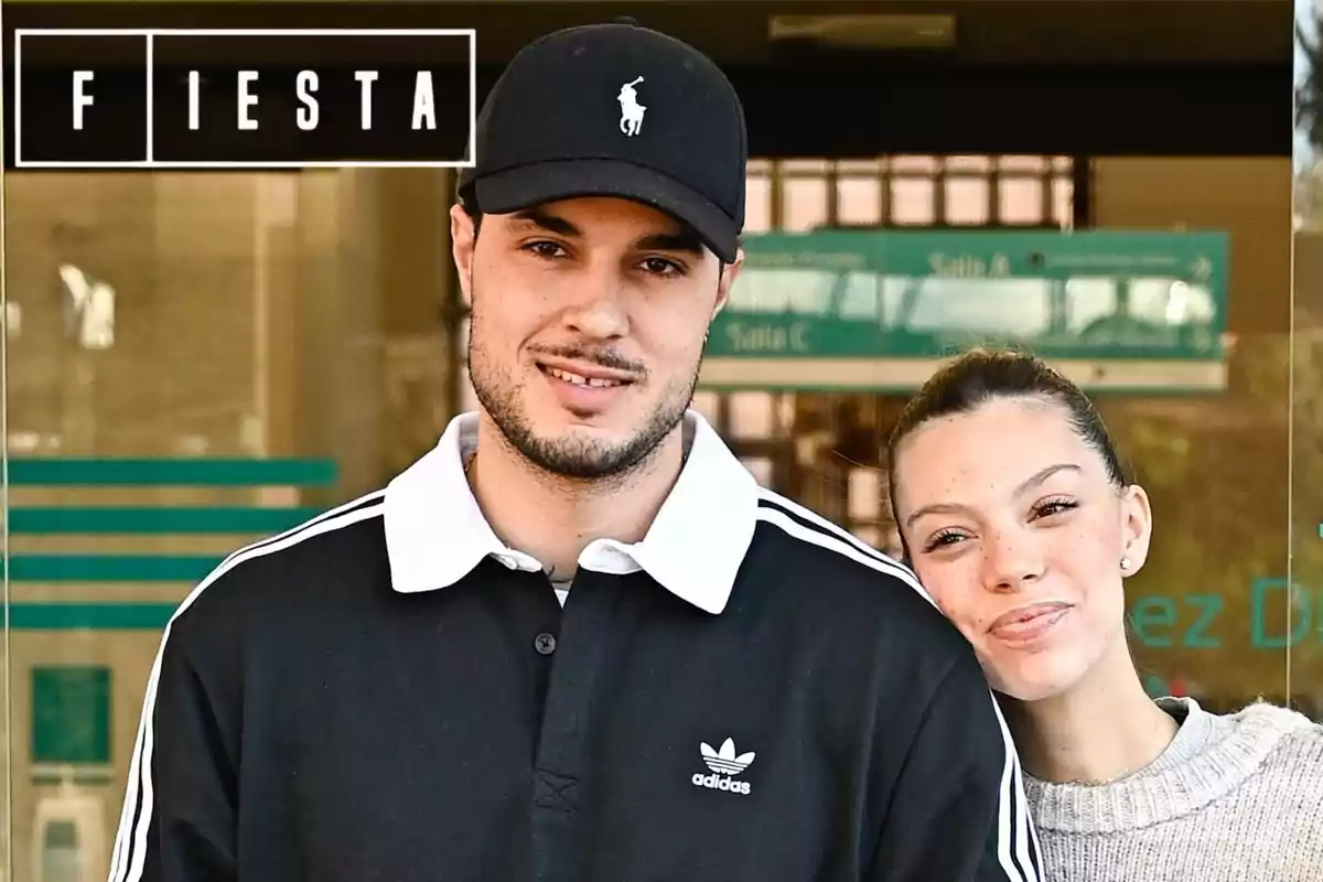 Muntatge amb Carlo Costanzia i Alejandra Rubio, somrients, al costat del logotip de 'Festa'