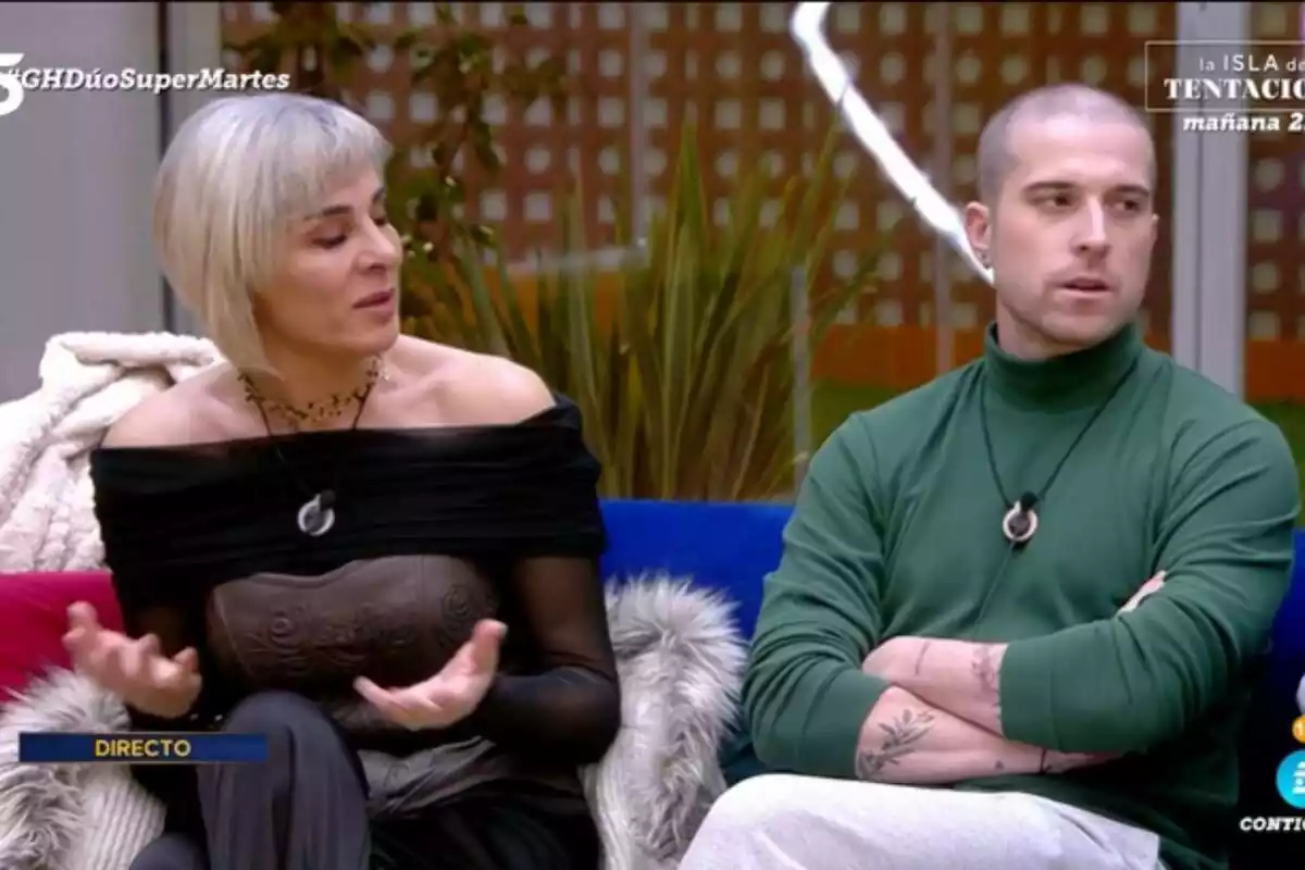 Captura de Marc Florensa i Ana María Aldón a GH DÚO aquest dimarts 16 de gener a Telecinco