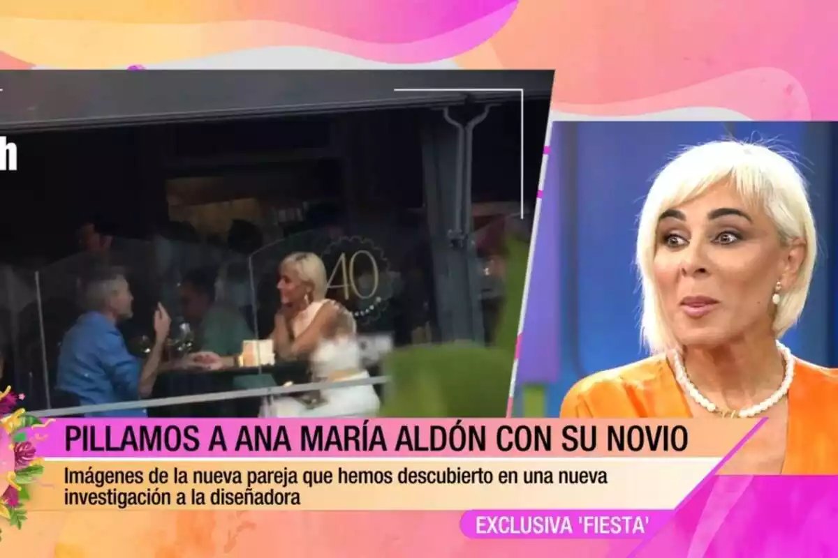 Ana María Aldón reacciona al programa 'Festa' de Telecinco a les primeres imatges captades amb la seva nova parella