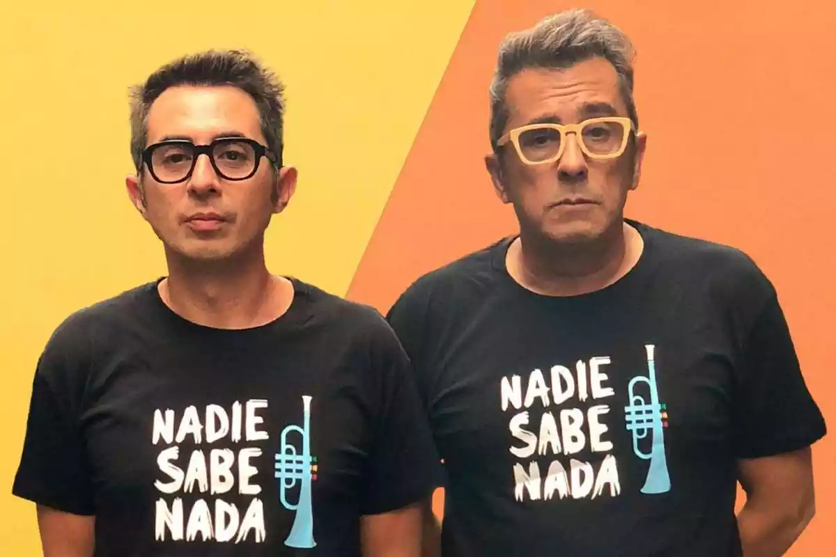 Imatge de Berto Romero (esquerra) i Andreu Buenafuente (dreta) a la portada del programa 'Nadie sabe nada' de Cadena SER