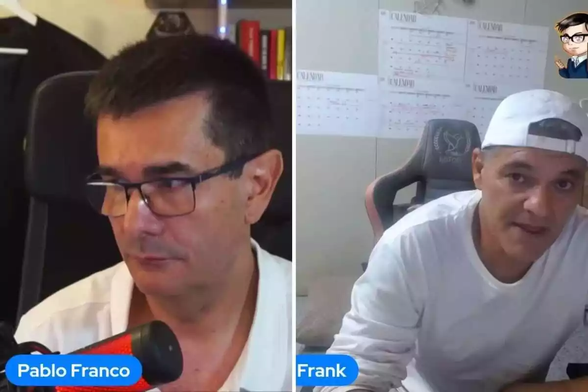 Captura de pantalla del vídeo de Youtube del canal de Pablo Franco, on entrevista Frank Cuesta