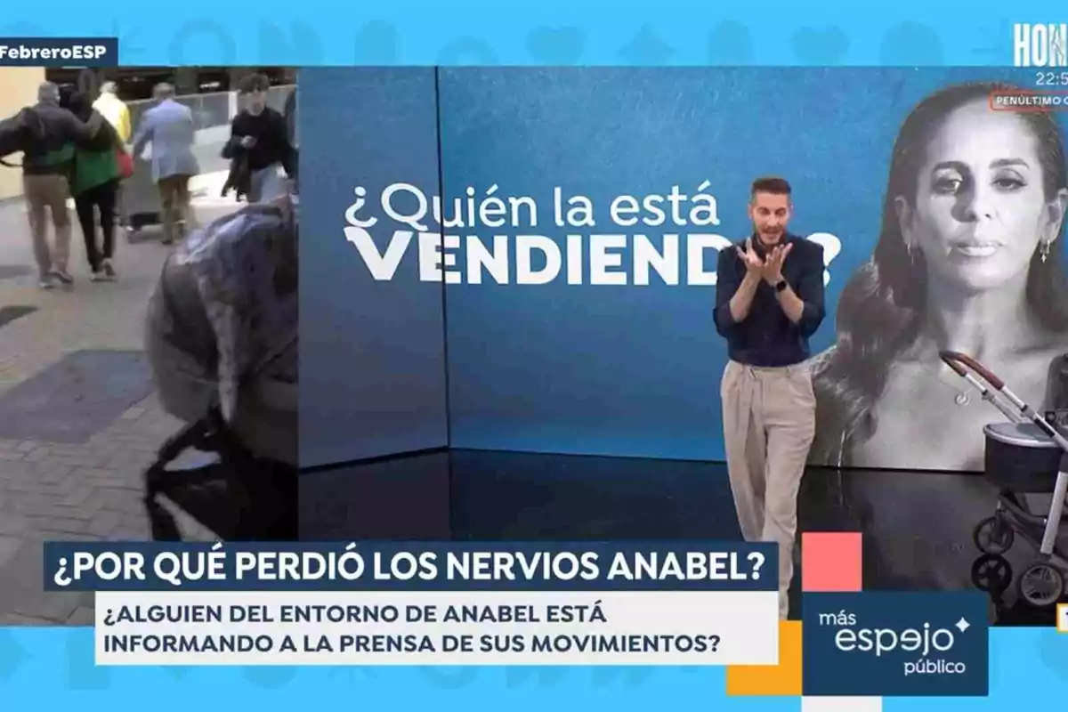 Nando Escribano en 'Espejo público' amb un fons que mostra la pregunta 