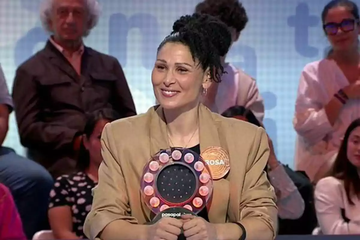 Captura de pantalla de 'Pasapalabra' con Rosa López como concursante Captura de pantalla de 'Pasapalabra' con Rosa López como concursante