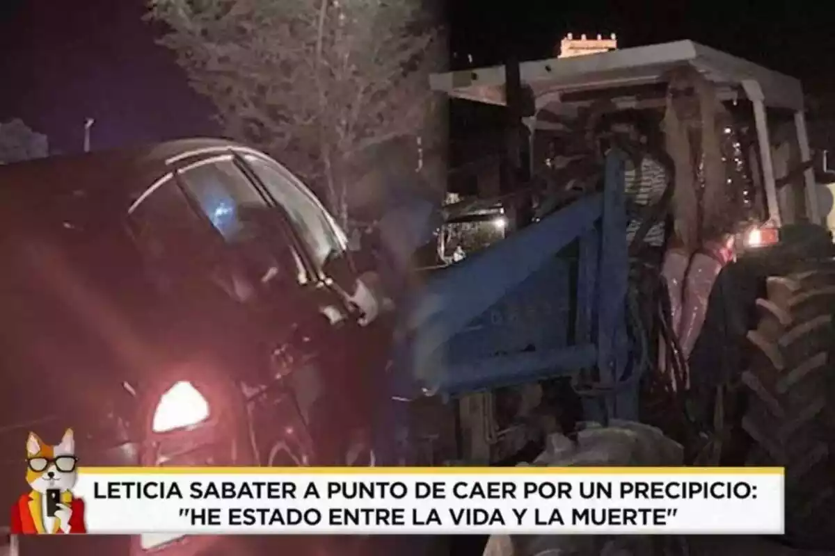 Captura del programa 'Socialité' amb l'accident de Letícia Sabater