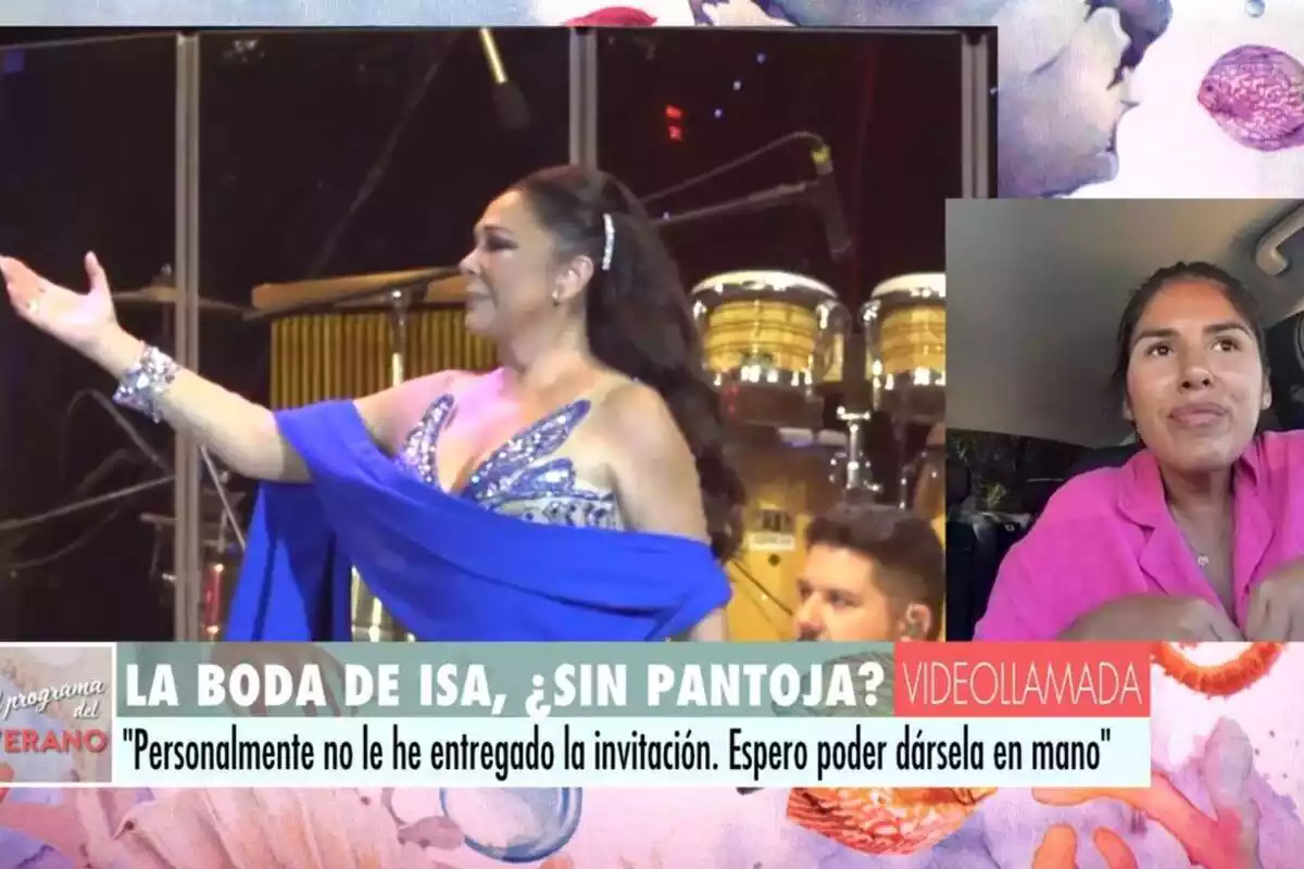 Captura de pantalla d''El programa de Ana Rosa' mostrant Isa Pantoja parlant sobre si la seva mare, Isabel Pantoja, acudirà al seu casament amb Asraf Beno