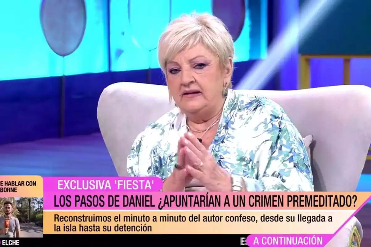 Captura de pantalla de 'Fiesta' on mostra Carmen Balfagón, advocada de Daniel Sancho i portaveu de la família, parlant sobre el cas