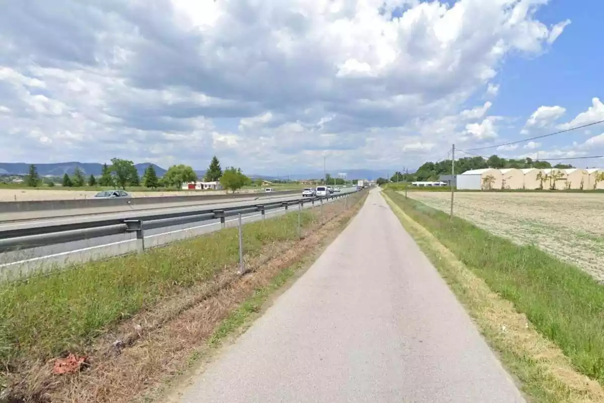 Imatge de la carretera C-17 a l'altura de Malla, a Osona