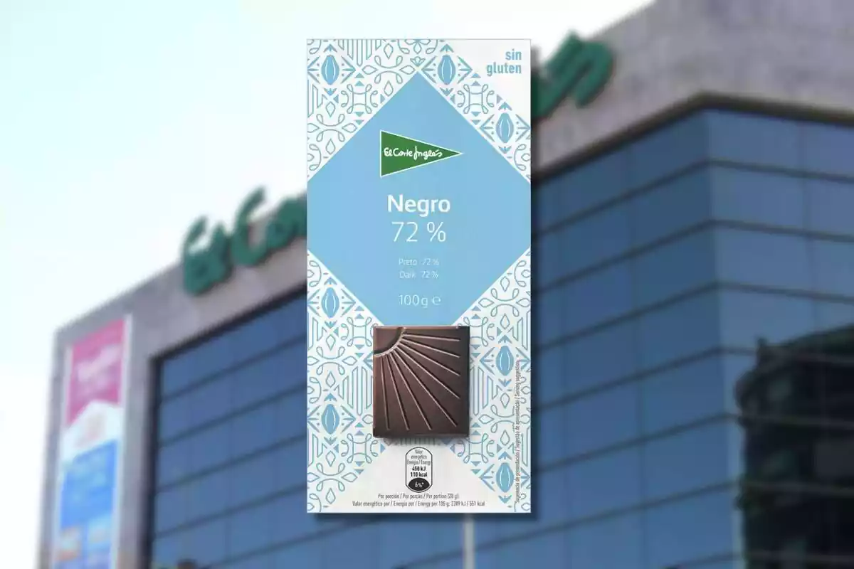 Xocolata negra 72% de cacau d'El Corte Inglés