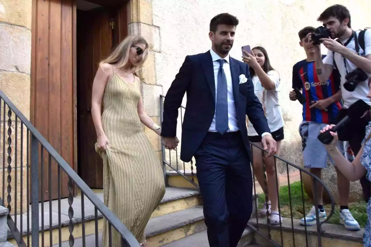 Gerard Piqué i Clara Chía a la boda de Marc Piqué