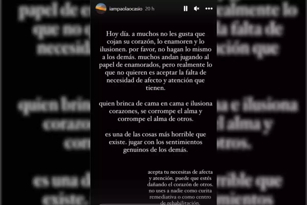 Captura de pantalla del comunicat que ha compartit la germana de Rauw Alejandro a Instagram