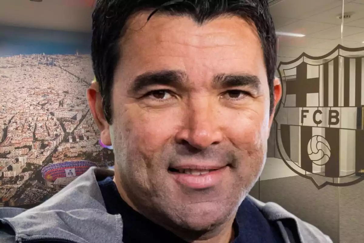 Deco en primer pla davant de les oficines del FC Barcelona