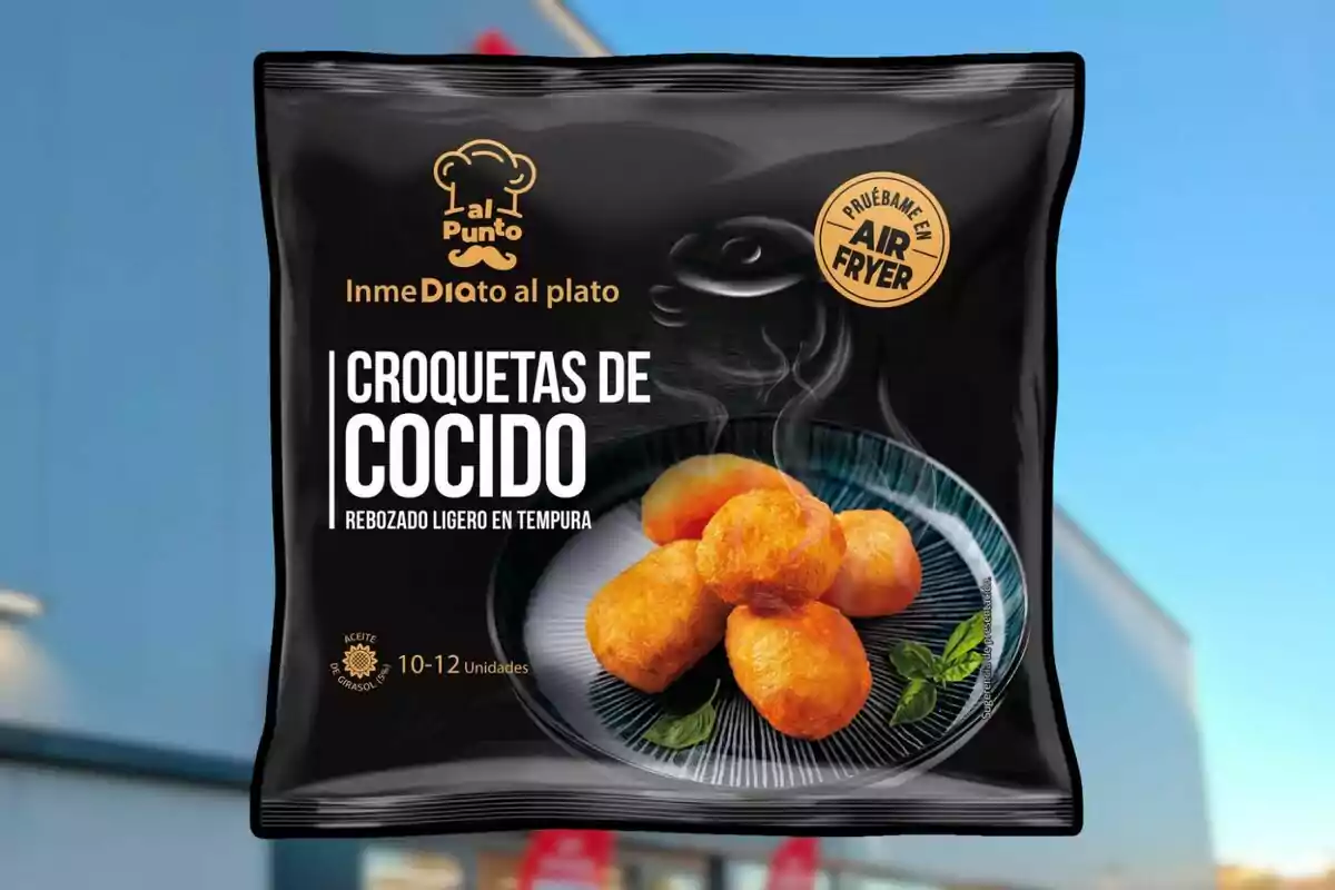 Paquet de croquetes d'escudella amb arrebossat lleuger en tempura, marca Paquet de croquetes d'escudella amb arrebossat lleuger en tempura, marca